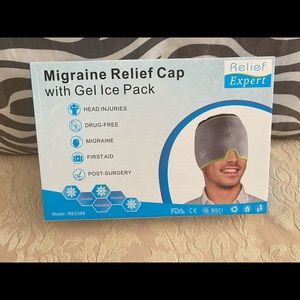 Migraine Relief Cap With Gel Ice Pack Soothe Pain & Relieve Fatigue